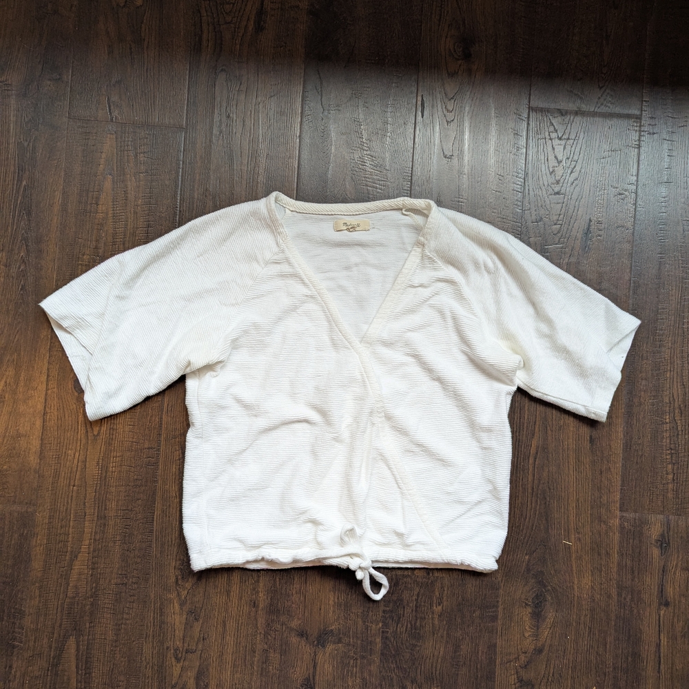 Madewell Cream Textured Top